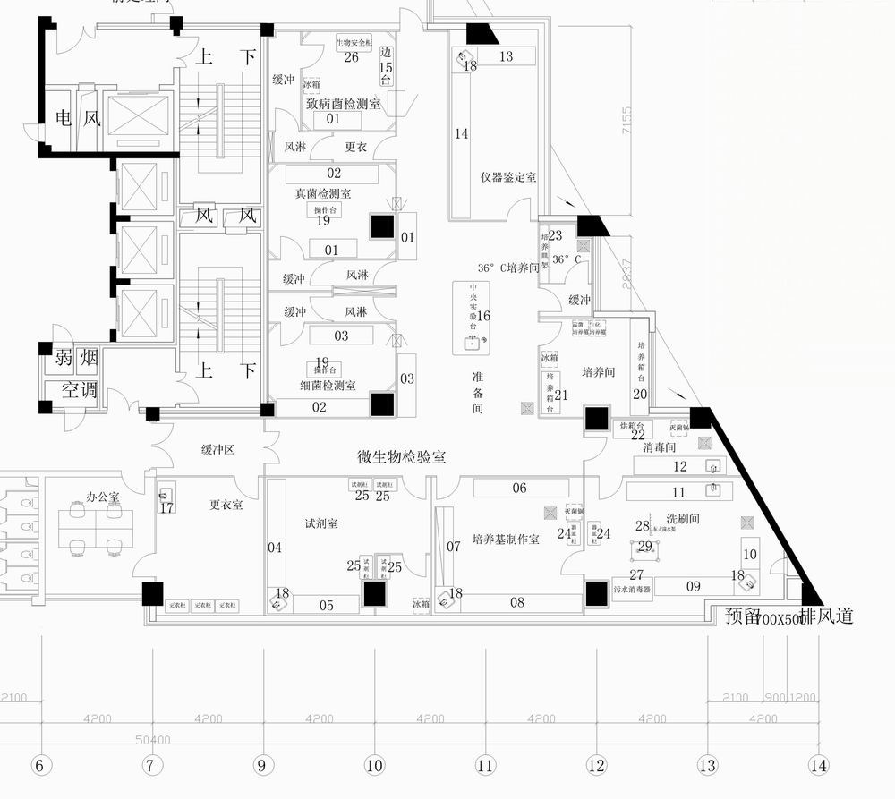 微生物實驗室平面圖